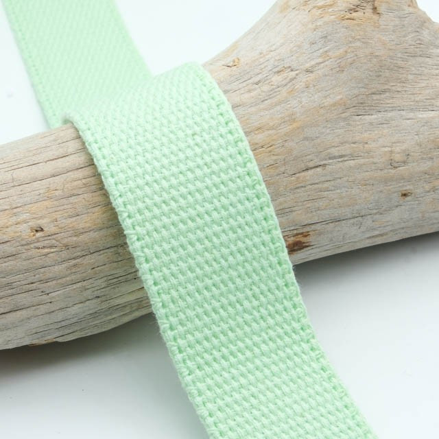 30mm Mint Green Cotton Strap - Maison Klem